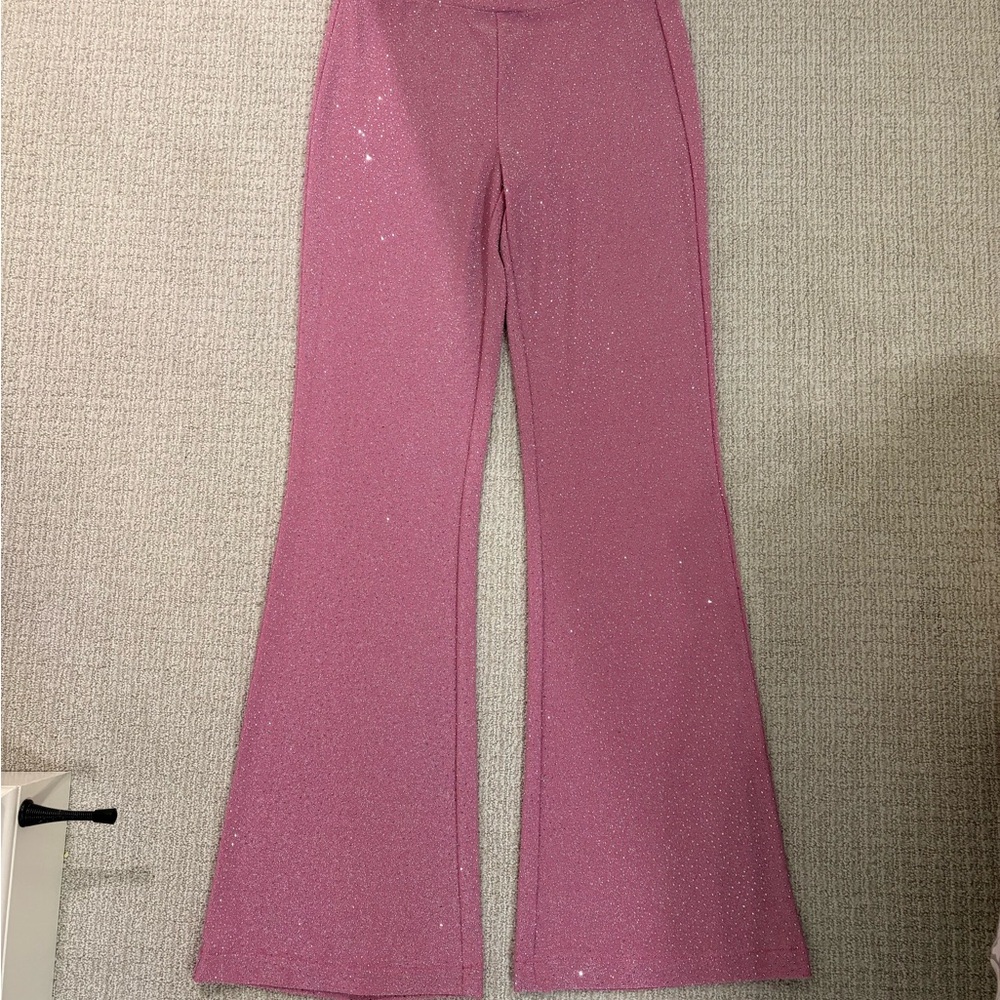 Forever 21 Glittery Pink Pants